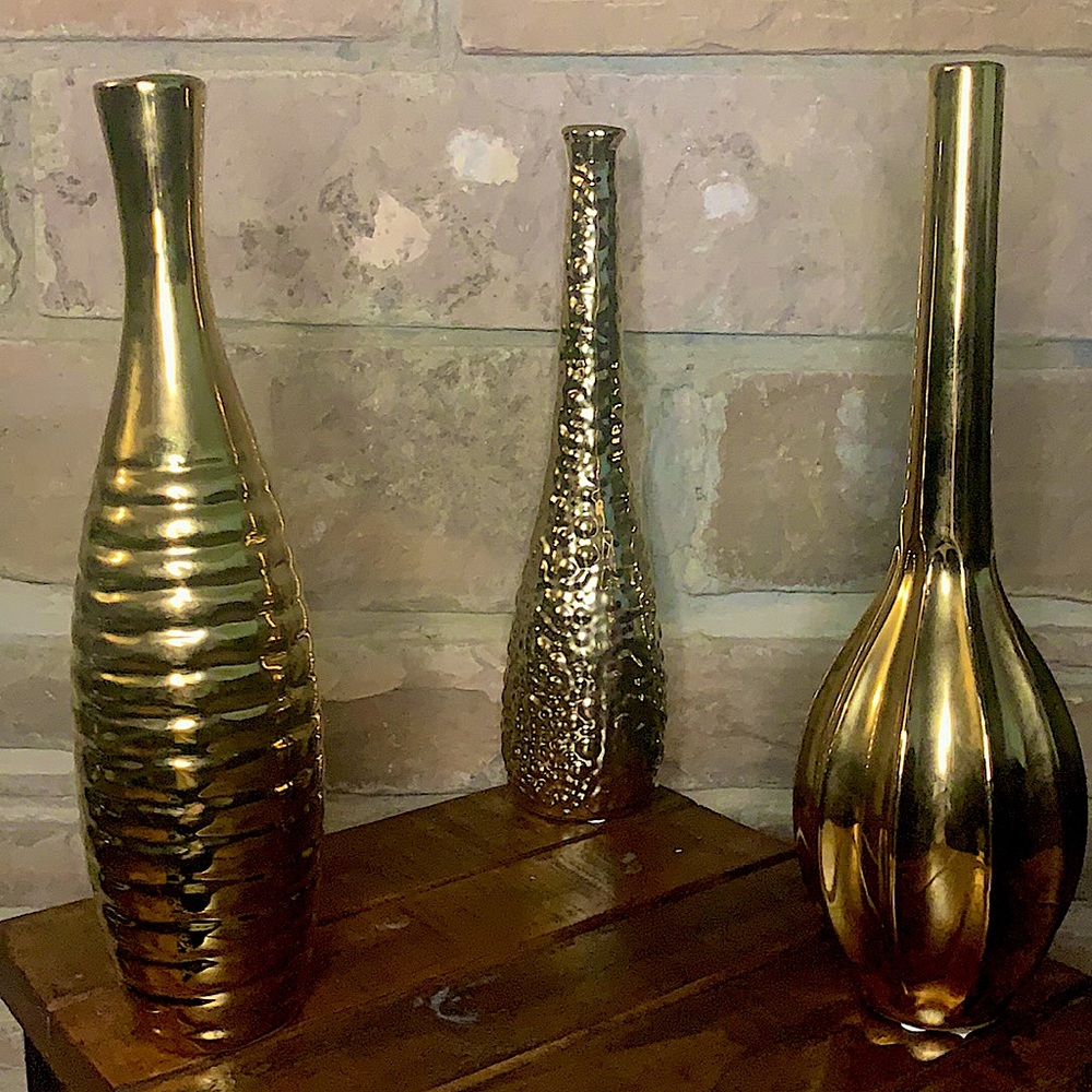 3 piece ceramic table piece set